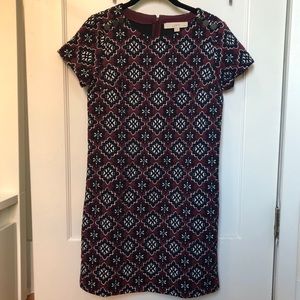 LOFT Dresses - Loft Burgundy Quilted Shift Dress LOFT Dresses - Loft Burgundy Quilted Shift Dress